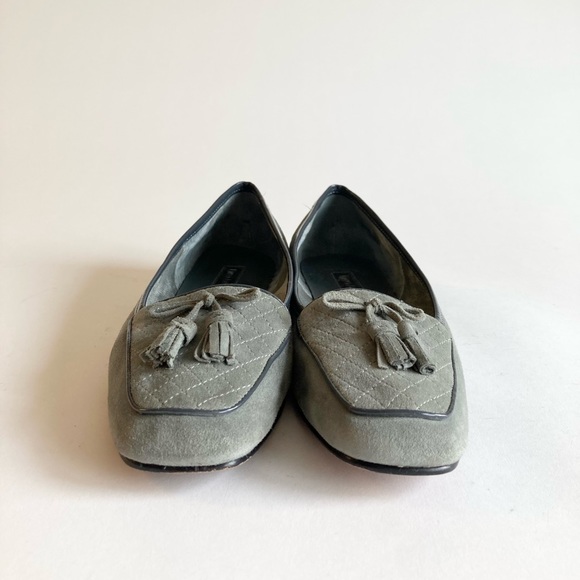 Enzo Angiolini Grey Suede Genuine Leather Loafers size 9 - Picture 8 of 15